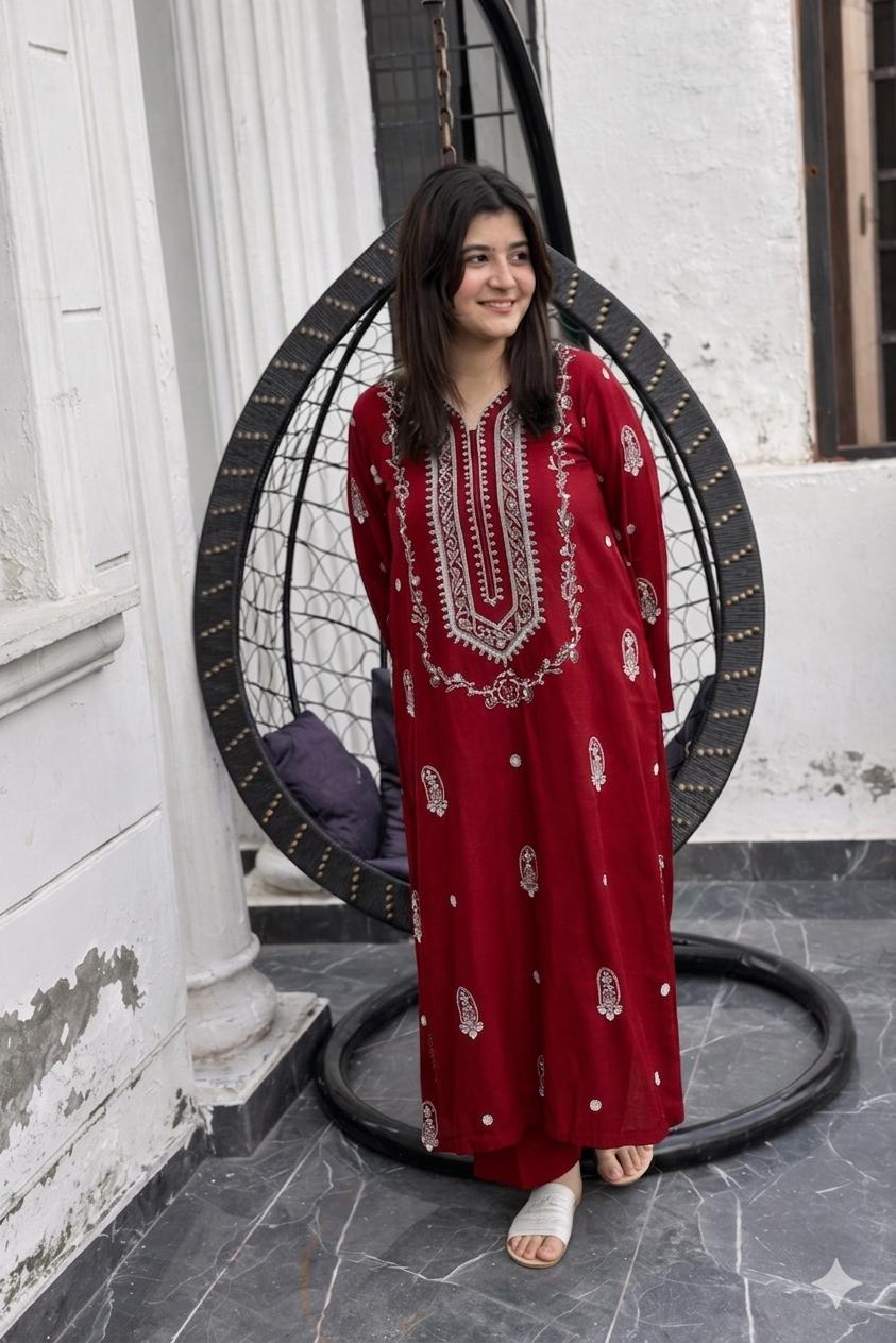 AISLING LAWN 2PC EMBROIDERED