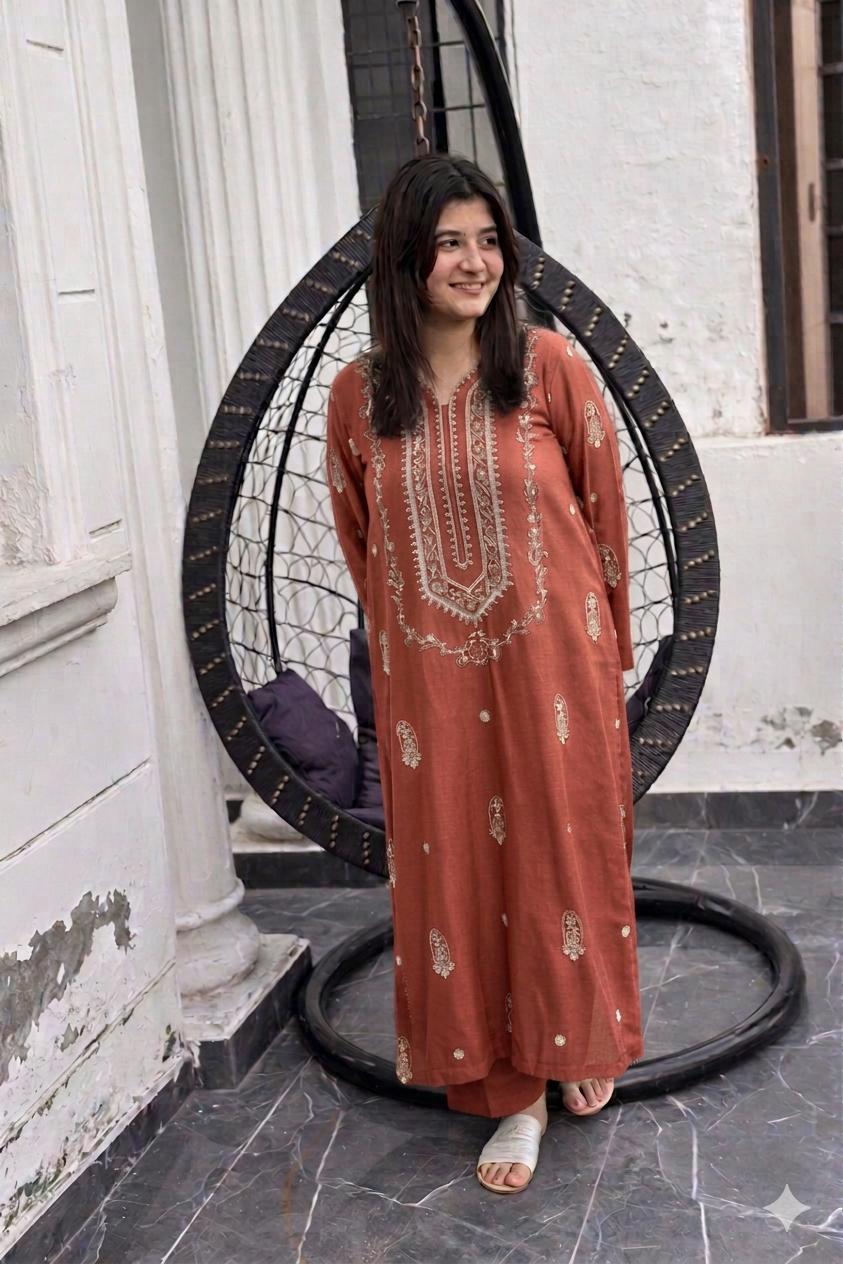 AISLING LAWN 2PC EMBROIDERED