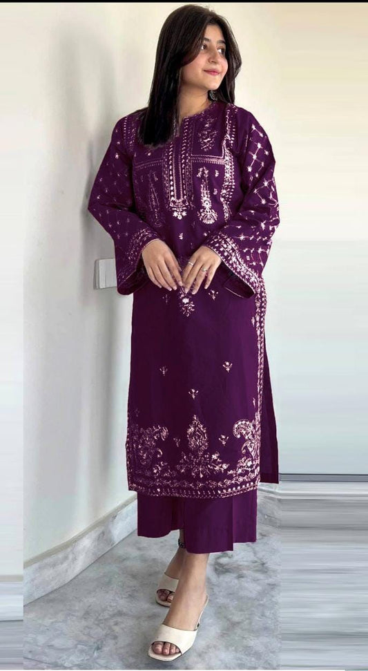 AISLING LAWN 2PC EMBROIDERED
